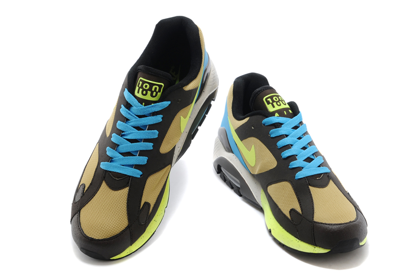 Nike air max 180 hommes chaussures jaune noir bleu (4)